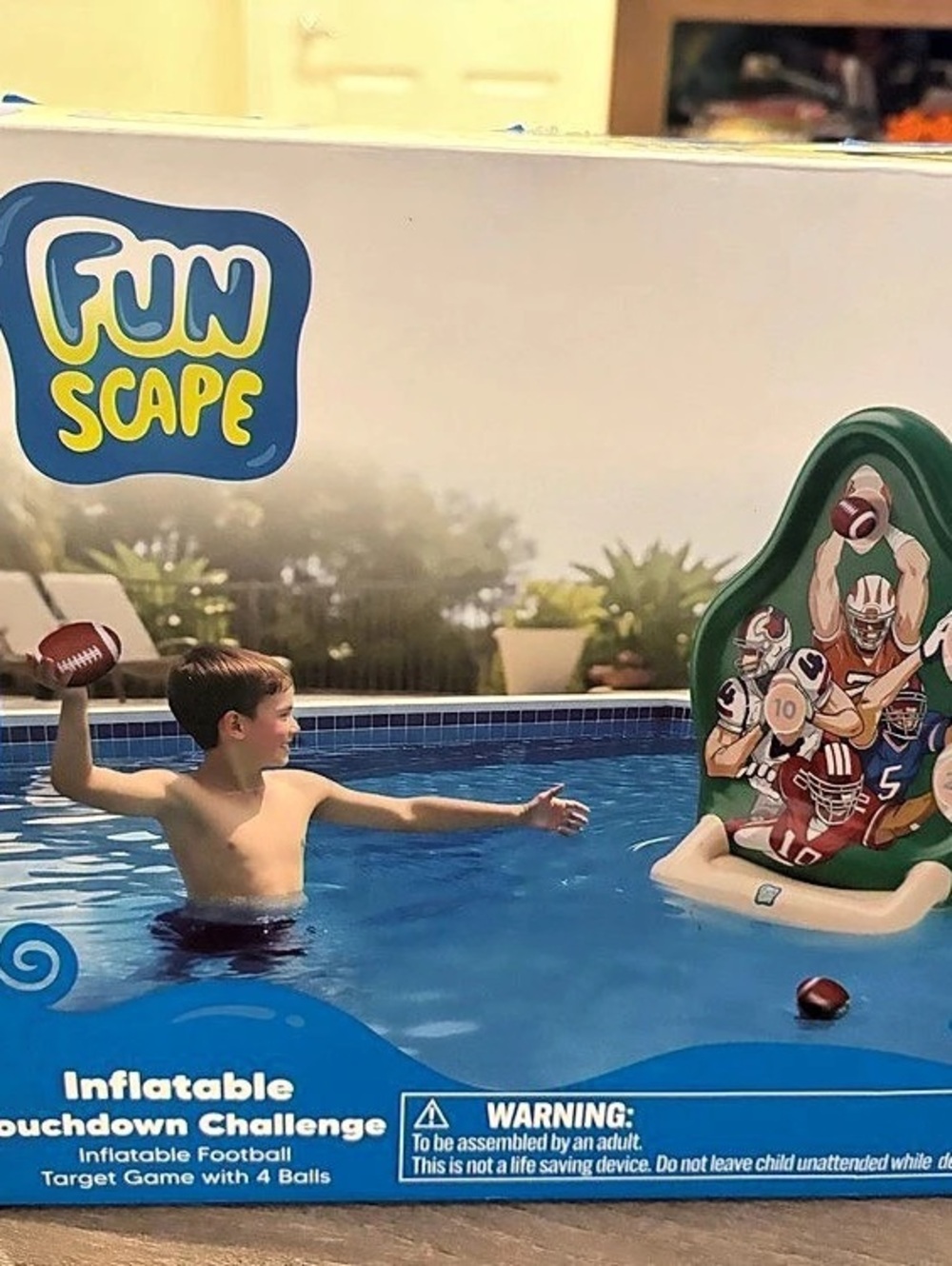 Fun Scape Inflatable Touchdown Challenge Inflatable Football Target Game - Picture 2 of 5